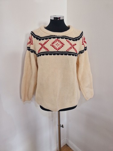 Handknit fair isle jumper - jumper, size