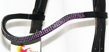 FSS 3 row Crystal POSH Curve Shape U Bling AMETHYST PLUM PURPLE German Browband