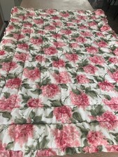 Vintage plump pink eiderdown