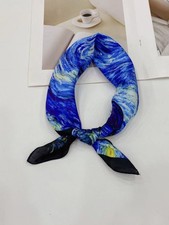 Van Gogh Starry Night Bandana Square Scarf – Art Print Accessory UK 🇬🇧