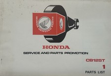 HONDA CB125T GENUINE ORIGINAL PARTS MANUAL