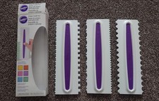 Wilton 3-Piece Icing Buttercream Comb Set for Sugarcraft and Cake Decorating