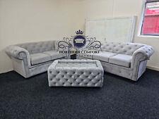 Chesterfield Sofa in Silver