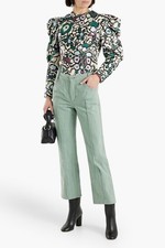 NEW! Stunning ISABEL MARANT "Damili" Puff Sleeve Multi Embroidered Jacquard TOP