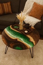 Green Ocean Epoxy Coffee Table