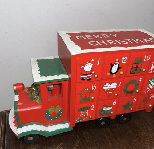 Wooden advent calendar with - advent,