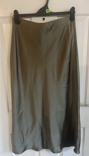 Women khaki satin - satin, long