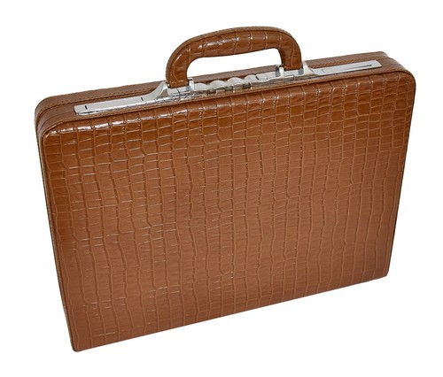 Brown leather classic attache - classic,