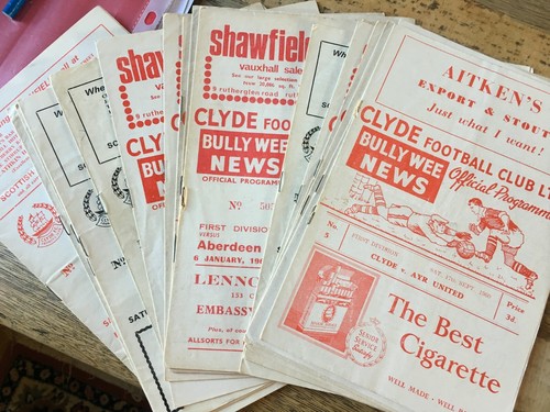 Clyde home programmes 1960s - clyde,