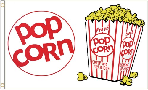 Popcorn polyester flag - popcorn,