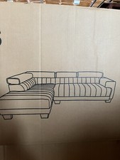New Left handed White Corner Sofa
