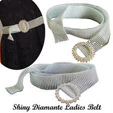 Women Silver Rhinestone Waist