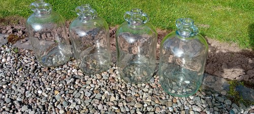 Four glass demijohns gallon - four,