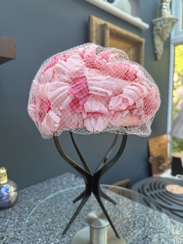 Vintage ladies hat pink - vintage,