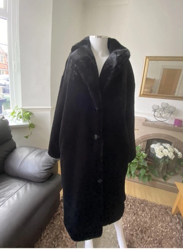 Zara long faux fur coat - long,