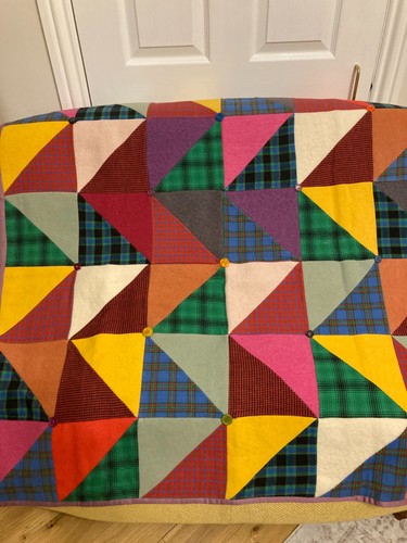 Patchwork throw handmade - throw, new