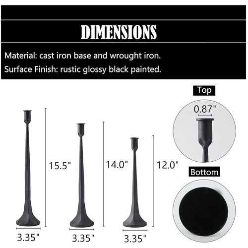 Cast iron candle - candle, set