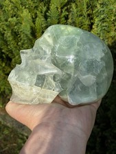 Large green fluorite skull - green,