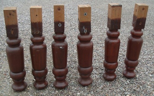 Solid mahogany turned snooker - solid,