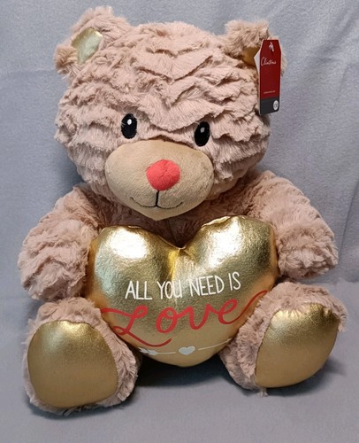 Teddy bear plush soft toy - plush, gold