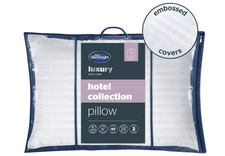 1x Silentnight Medium Soft Pillow Hotel Back Sleeper Pillow 74x48cm White