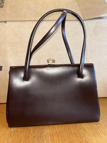 Vintage brown top handle - vintage,