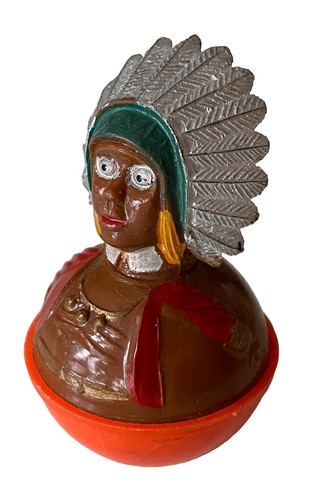 Vintage native american weeble - native,