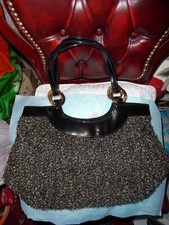 Pretty Claire Langford Black & Multi Fabric Hand bag,large tote size.