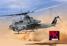 Academy 12127 - USMC AH-1Z 'Shark Mouth' Helicopter Plastic Kit 1/35 Scale T48Po