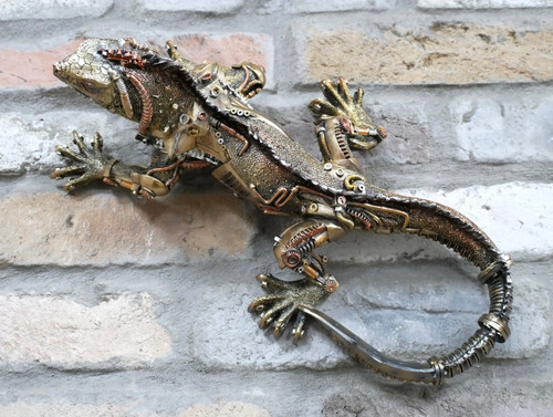 Wall hanging steampunk lizard - wall,
