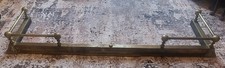 Antique Victorian Brass Fire Fender Hearth Kerb Fireplace Extendable 134 - 160cm