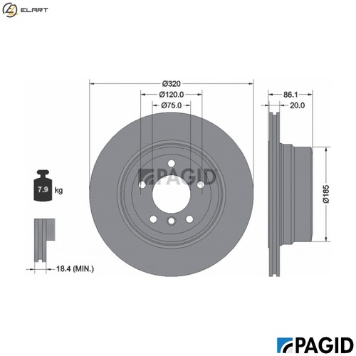 Brake disc 55020nc for bmw - brake,