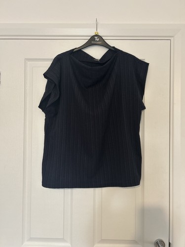 Vanessa zani pleated - navy, top