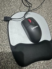 Lenovo Mouse Laser 3 Button USB PS2 Red Optical Wheel 06P4069 Black