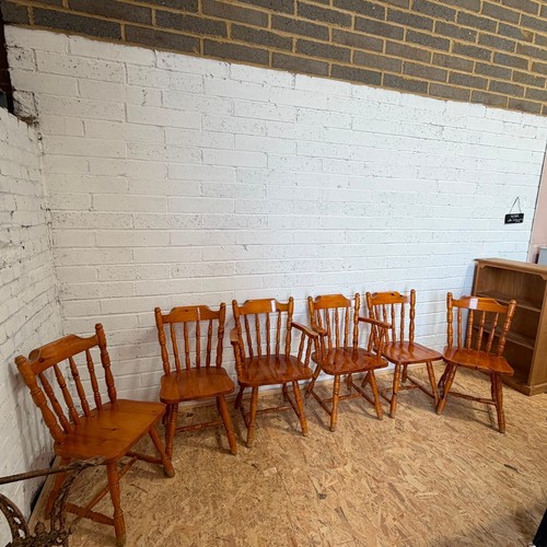Pine farmhouse chairs 2x - 6,