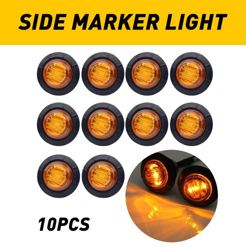 10x round 12v 24v amber - 12v-24v, led
