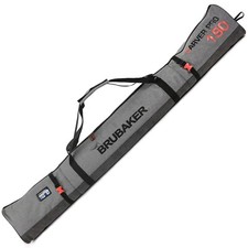 BRUBAKER Performance Padded Single Ski Bag for 1 Pair 170 / 190 cm Black Grey