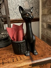 Vintage Black Cat Figurine