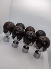 Unusual Finial Set Chrome Ball And Claw Wooden 28mm Used X 7 Bundle