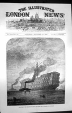 Original Old Antique Print