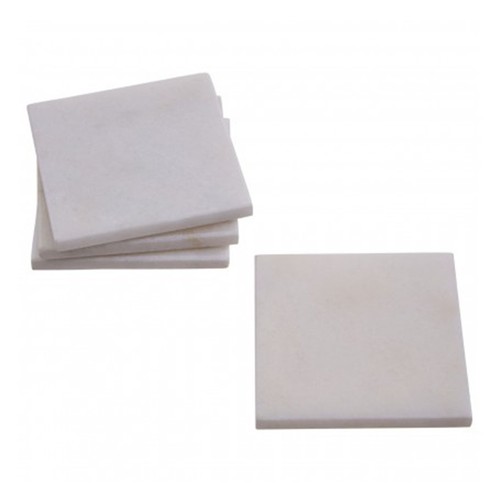 Set white square - of, marble