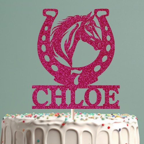 Personalised horseshoe glitter - personalised,