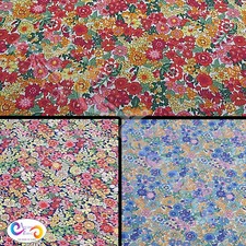 Cotton Poplin Floral Vintage Retro Fabric Dressmaking Japanese Printed 44" Wide 