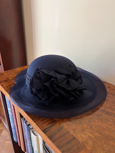 Navy wide brim - wide, occasion