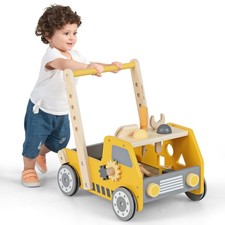 2-in-1 Wooden Baby Walker w/