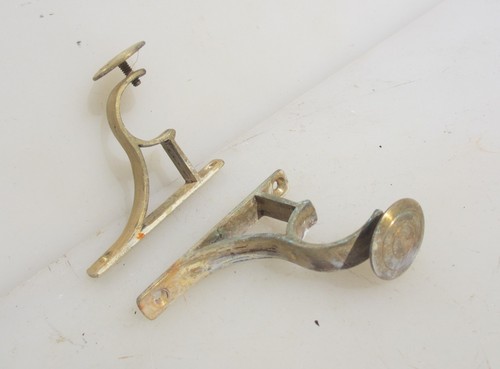 Vintage brass curtain pole - vintage,