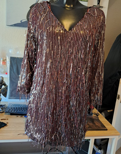 Zara burgundy sequin - zara,