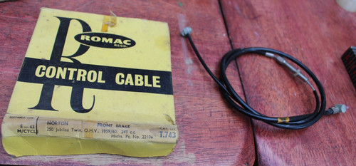 Norton front brake cable c250 - cable,