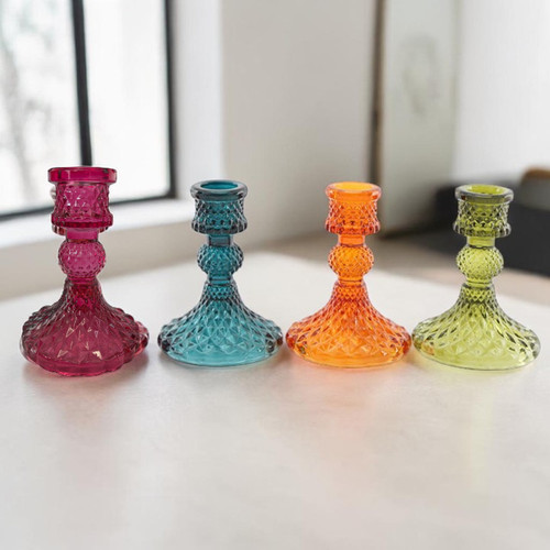 10cm coloured glass taper - 10cm,