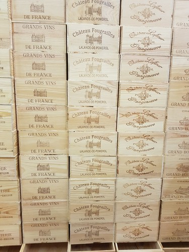 Bottle size wooden wine - -,